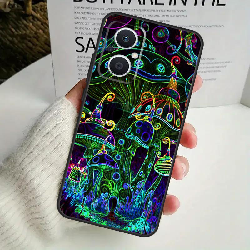 Psychedelic Mushrooms Florals Phone Case For OPPO Reno 8T 14F 13 F 12 11 10 14 Pro 7 8 Lite OPPO Find X8 X6 X5 X9 Pro Cover