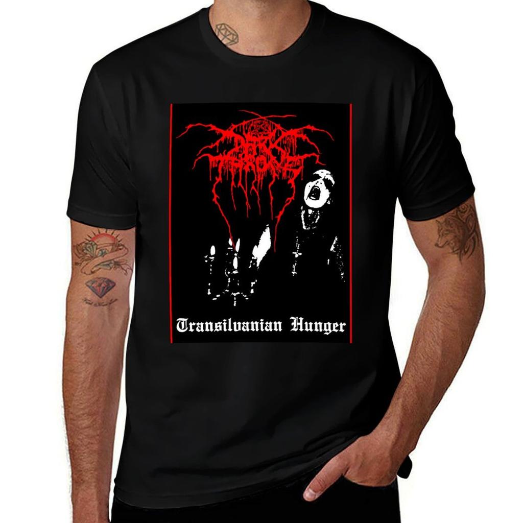T-shirt Darkthrone Fenriz Transilvanian Hunger Top Casual a Manica Corta per le Feste