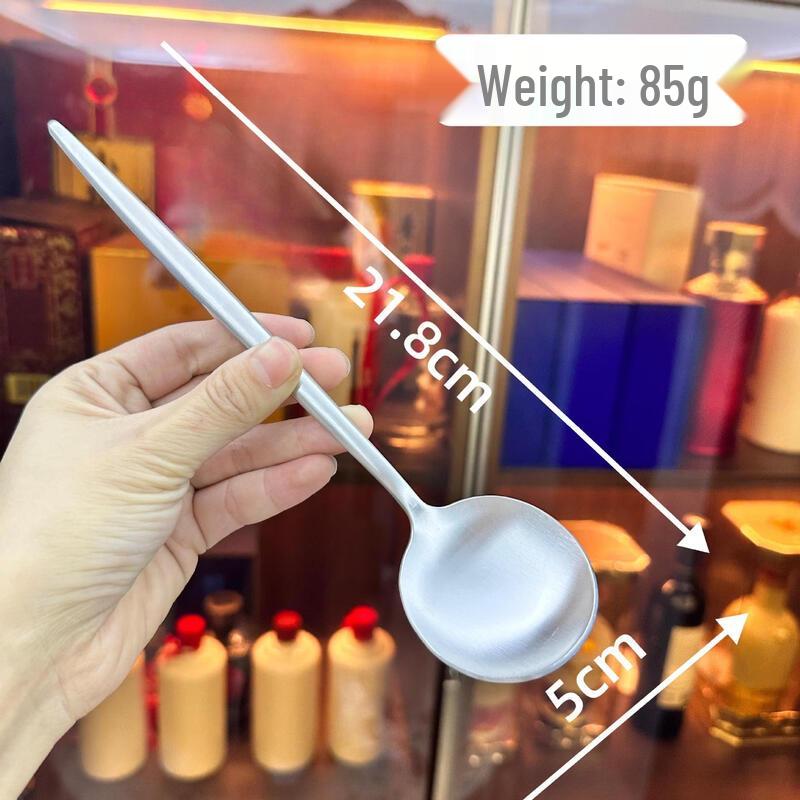 Korean Style Stainless Steel Long-Handle Serving Spoon and Utensil Series