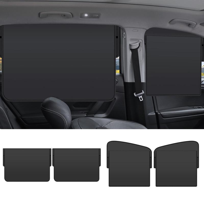 SEAMETAL Magnetischer Auto-Fenster-Sonnenschutz Doppellagiger Sonnenschutz Voll-/Teilweise Abdunkelnder Auto-Vorhang Vorne Hinten Sonnenschirm Mit Aufbewahrungstasche