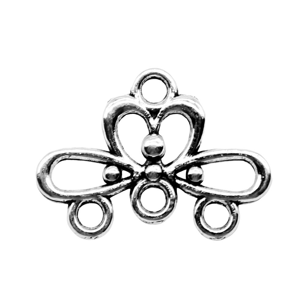 

20шт Серьга Разъем Ювелирные компоненты Аксессуары Античное серебро Цвет Цинковый сплав 18X13mm