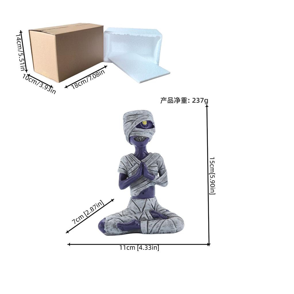 Halloween Horror Skelett Figuren Halloween Miniatur Yoga Skelett Figur Schädel Statue für Outdoor Gartenornamente