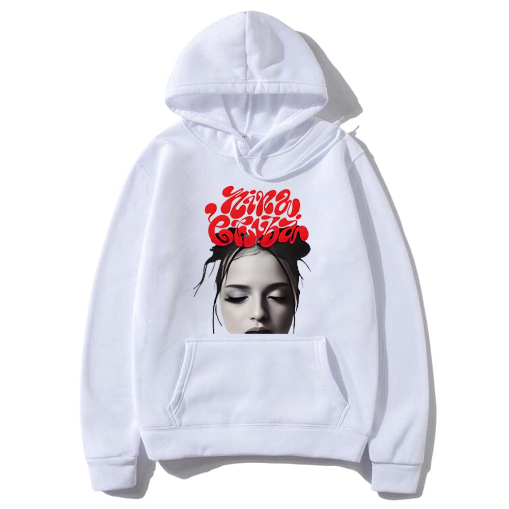 

Худі з принтом Nina Chuba 2025 Fashion Чоловічий Жіночий одяг хіп-хоп стрітвір Флісовий пуловер з довгим рукавом вінтажний світшот M