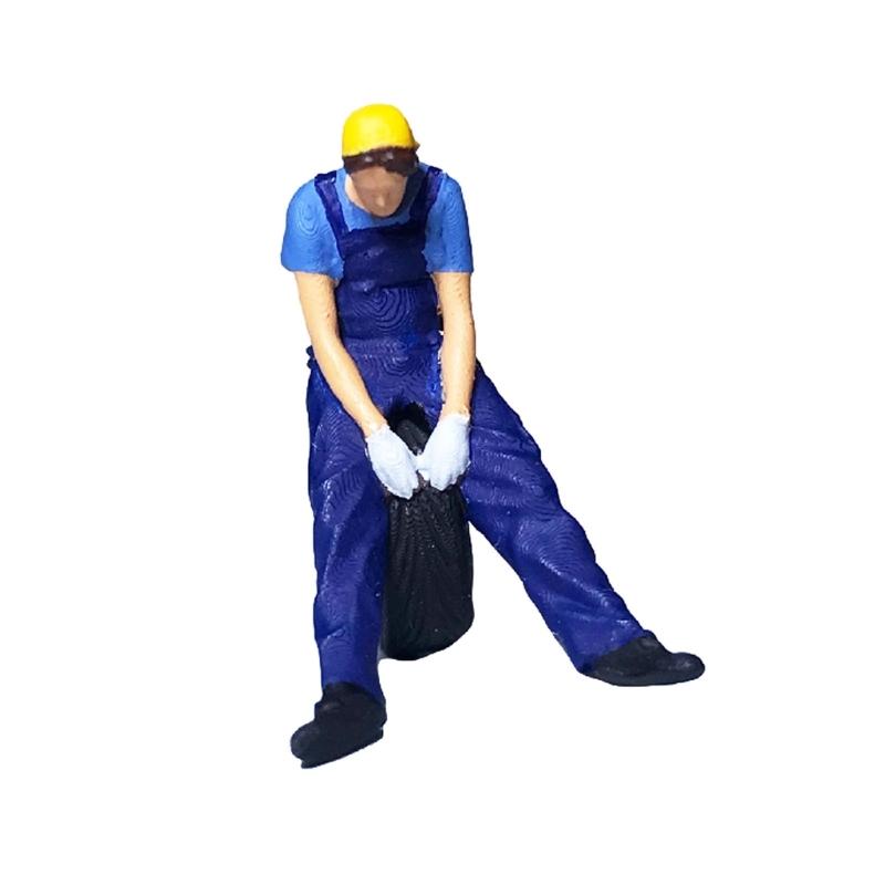 Repairman Figure Model 1:64 Scale Hand Painted Miniature Figure for Miniature Scenes Dioramas Props,Model Car Displays