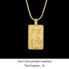 Nordic Solomon Tarot Card Necklace: Trendy Punk Hip Hop Style with Diamond Square Choker for Men and Women
