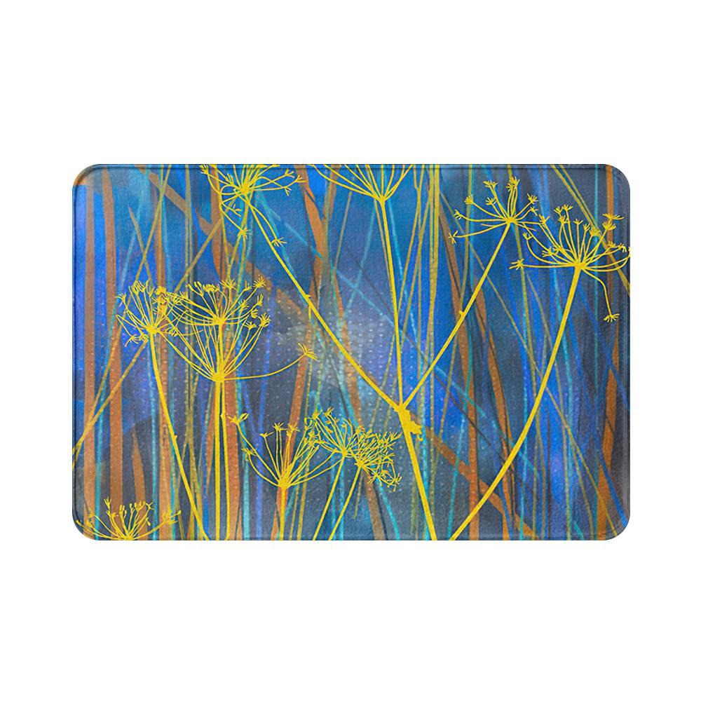 Květina rostlina krajina vzor protiskluzový semišový koberec podložka pod dveře podložka pod dveře venkovní kuchyně obývací pokoj podlahová podložka koberec