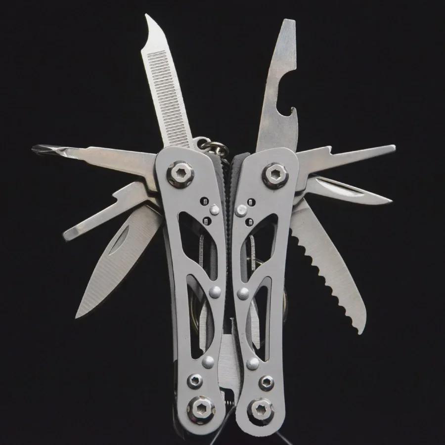 Compact Multi-Tool Keychain: Folding Knife & Pliers for Outdoors & EDC