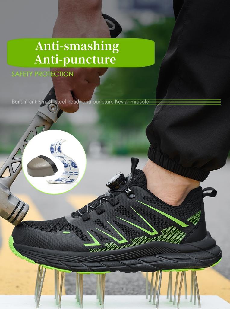 Lightweight Work Safety Shoes Men Women Steel Toe Shoes Puncture-Proof Protection Safety Boots Outdoor Security Work Sneakers