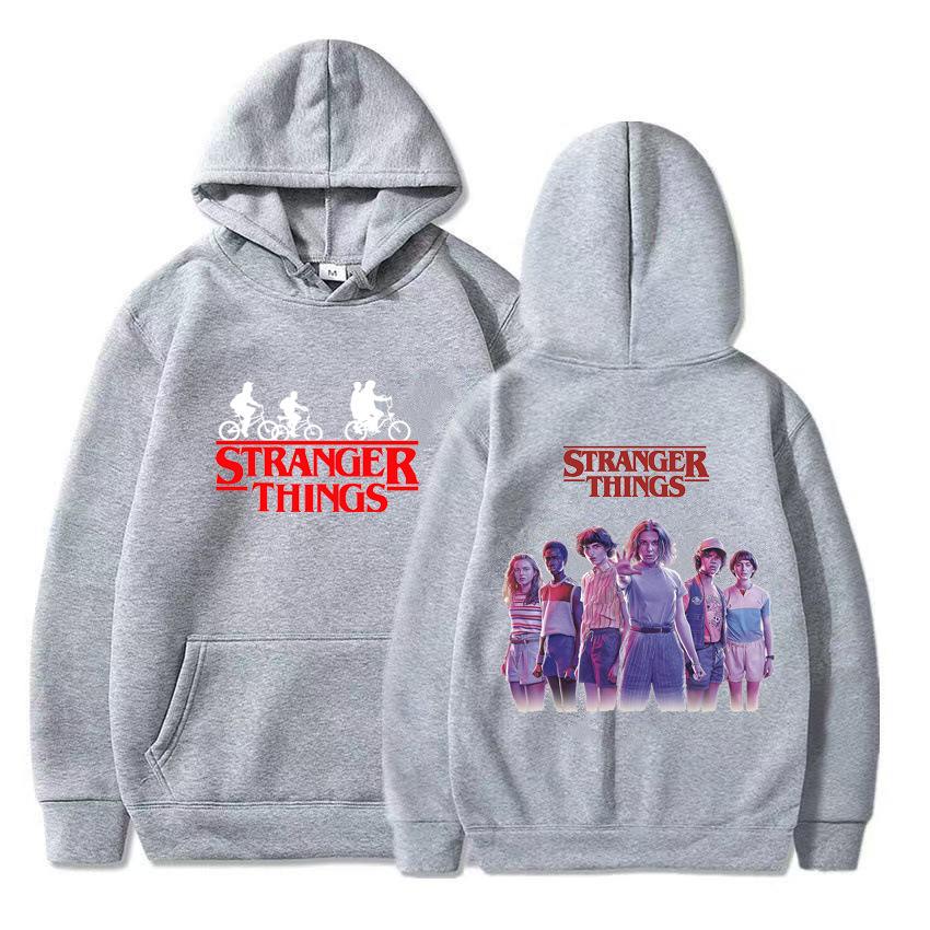 Men's and Women's Fleece Sweater Jumper Hoodie Anime hoodieStranger Things4