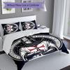 3pcs Knights Templar Pattern Bedding Set Duvet Cover Set Includes Duvet Cover &pillowcases, Perfect All Season Bedroom Decoration & Gift