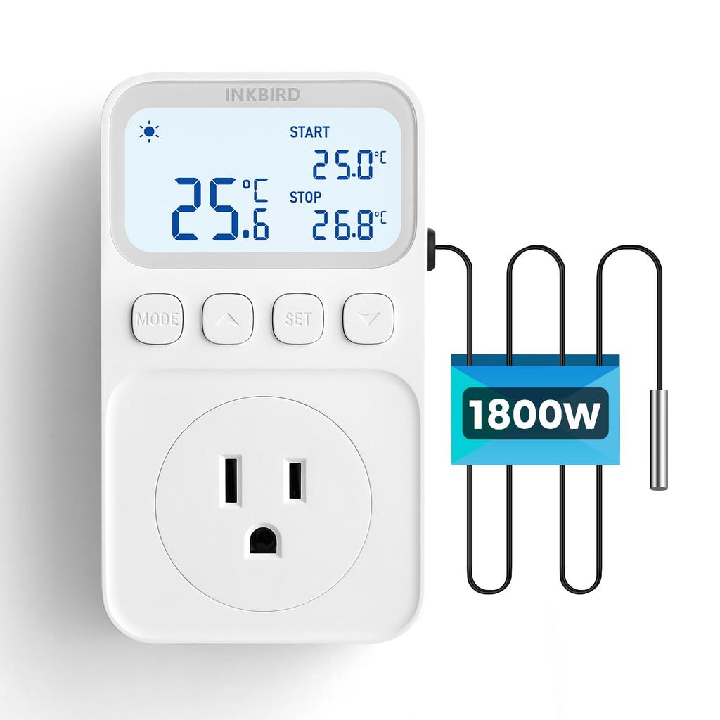 INKBIRD Thermostat Temperature Controller with Programmable Digital Temperature Temperature Temperature Alarm Suitable for and Reptiles