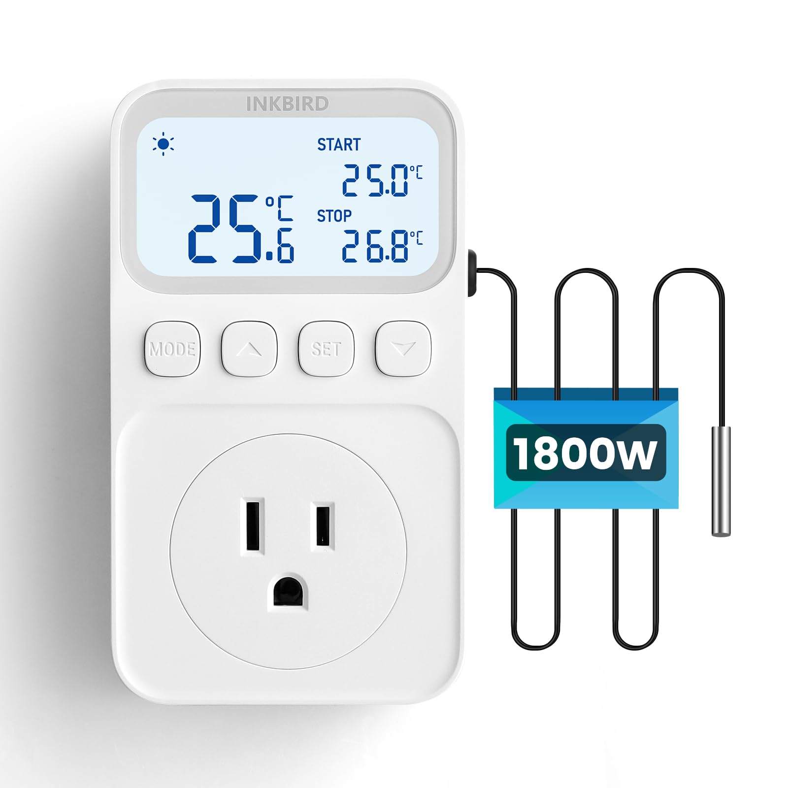 

Термостат-регулятор температуры INKBIRD с программируемым цифровым дисплеем и температурной сигнализацией, подходит для и рептилий