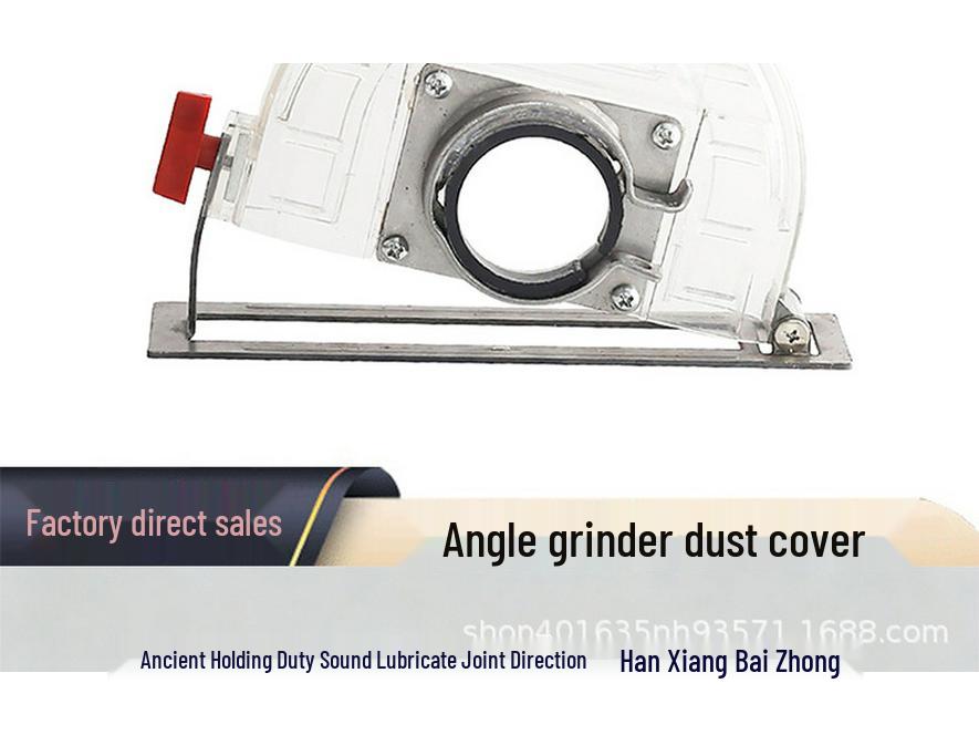 Industrial Angle Grinder Dust Collection Cover for 100/125 Polisher - Dustproof & Vacuum Compatible