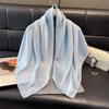 Summer Solid Color Tencel Cotton Ginkgo Biloba Scarf Women'S Beach Sunscreen Yarn Shawl Versatile Silk Scarf Women