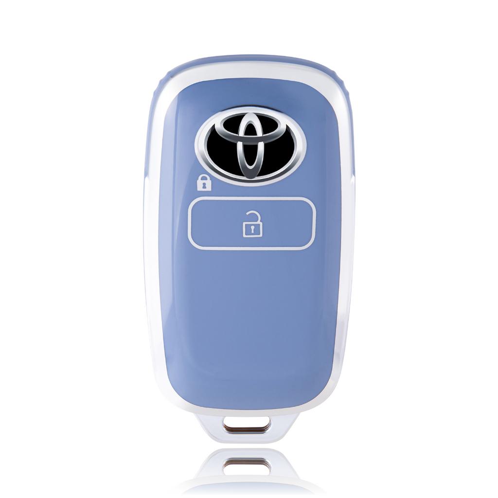 TPU Smart Remote Autoschlüsselhülle für Toyota Perodua Malaysia Autoschlüsselschutz Autoschlüsselanhänger 2 Tasten Schlüsselanhängerschutz