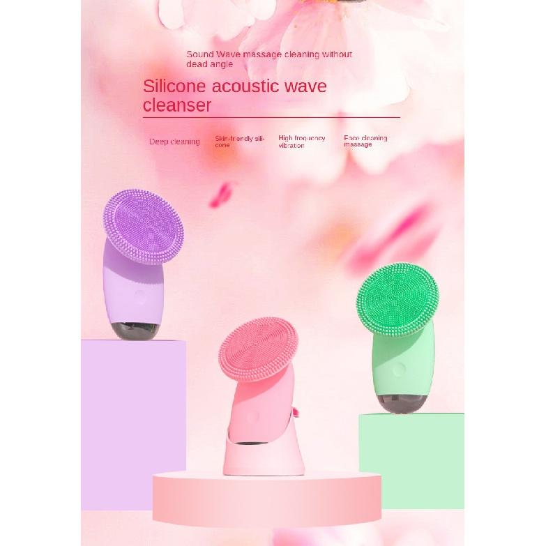 

Новая ультразвуковая вибрационная массажная электрическая щетка для чистки лица силиконовая многофункциональная чистка пор для лица
