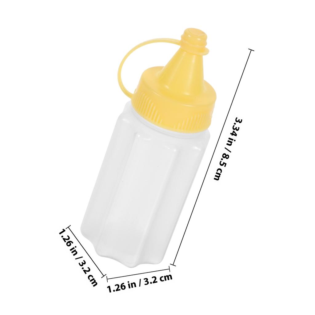4 pcs Mini Condiment Squeeze Bottles Small Size Portable Oil Dispenser For Salad Dressing Mustard Ketchup Sauce Camping Kitchen