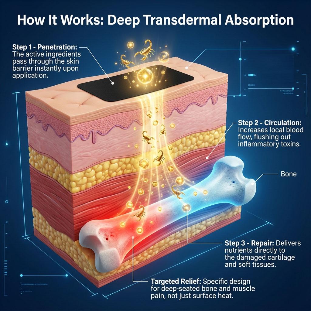 12Pcs Body Pain Relief Sticker Scorpion Venom Plaster for Back Waist Lumbar Neck Knee Joint Arthritis Pain Killer Patch