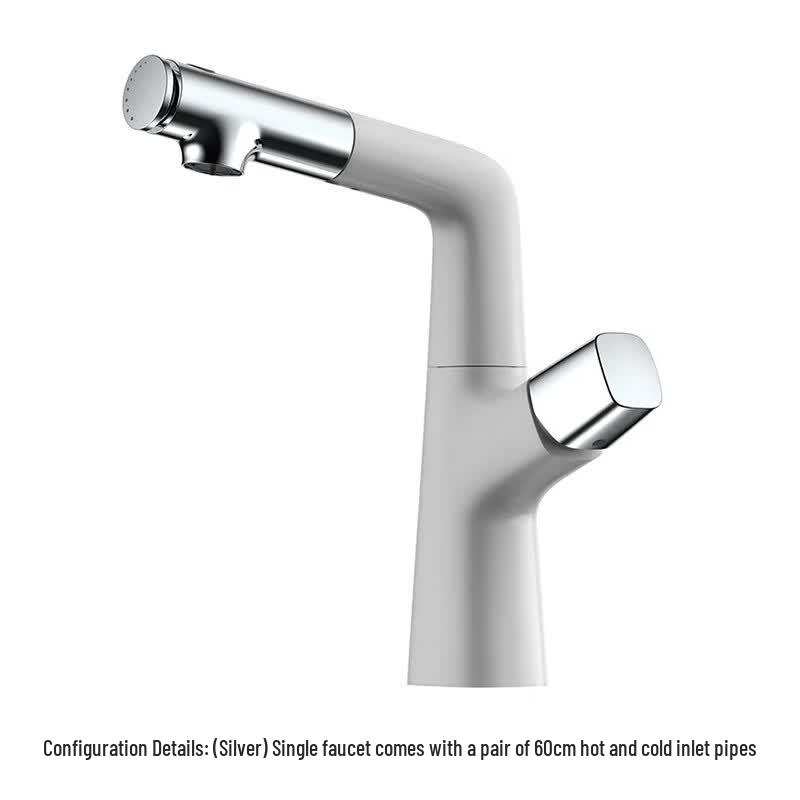 Handun Pull-Out Rotatable Wall-Mounted Basin Faucet