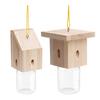Yousheng Carpenter Bee Trap Nest, Outside Hanging Bee Catcher, Wood And Glass Jar Design, Effective Carpenter Bee Removal for Home Yard