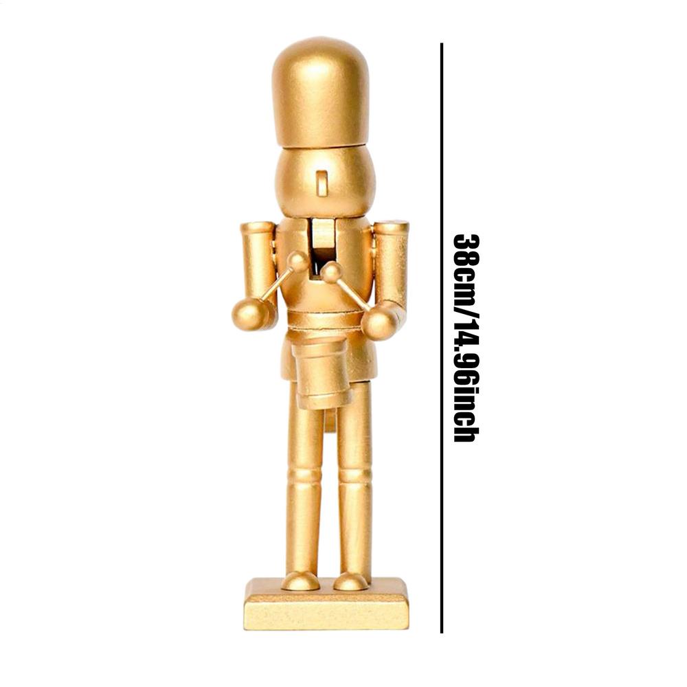 

Wooden Nutcracker 14 Inch Nutcracker Ornament Moveable Mouth Figurine Decoration For Indoor Outdoor Home Party Kids Children