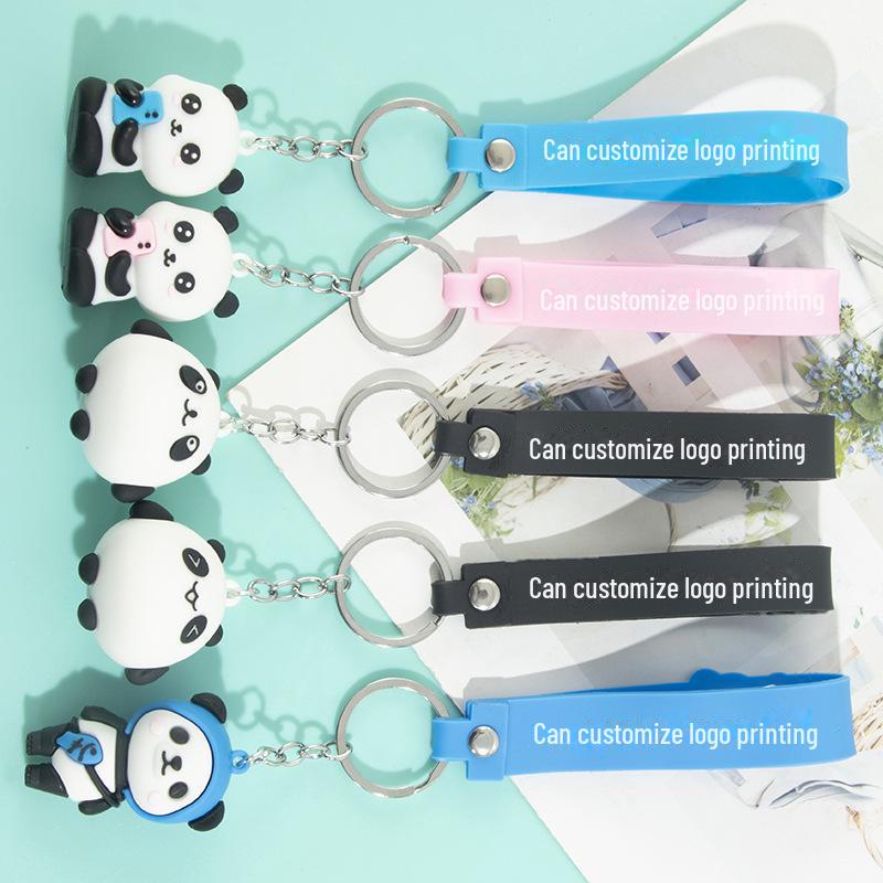 Panda Bamboo Keychain Pendant - Cute Sichuan Zoo Chengdu Souvenir Gift