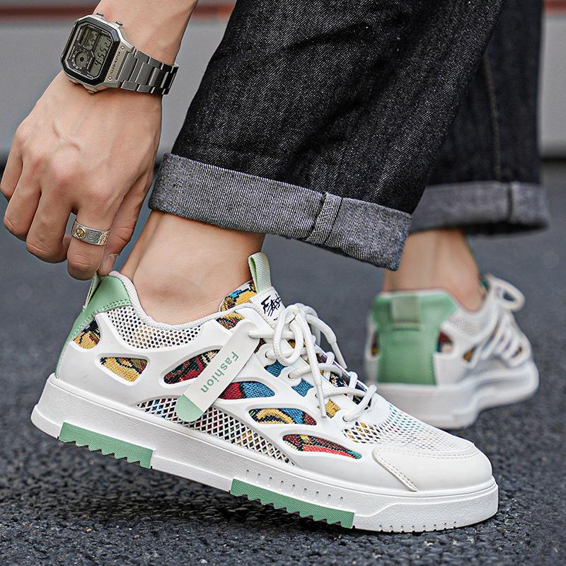 Letní prodyšné pánské boty deodorantní duté říční síťované boty pánské outdoorové boty pro volný čas pánské protiskluzové boty na prkno