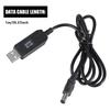 1m Long USB 5V to DC12V Power Converter Cable Wire, Voltage Step Up Adapter Cord Line with 5.5x2.1mm Output Black
