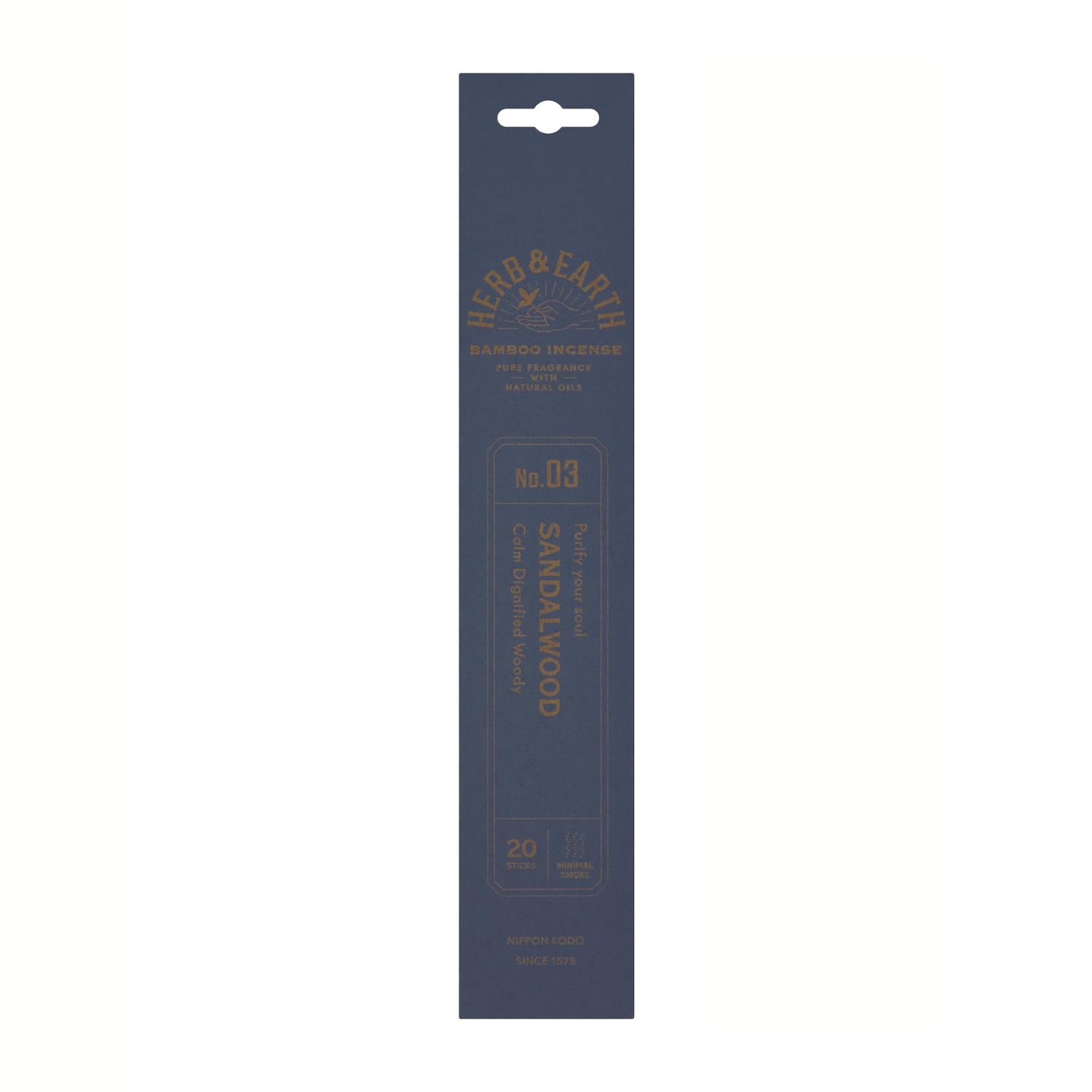 Nippon Kodo Bamboo Incense 03 Sandalwood H&E (20 sticks)
