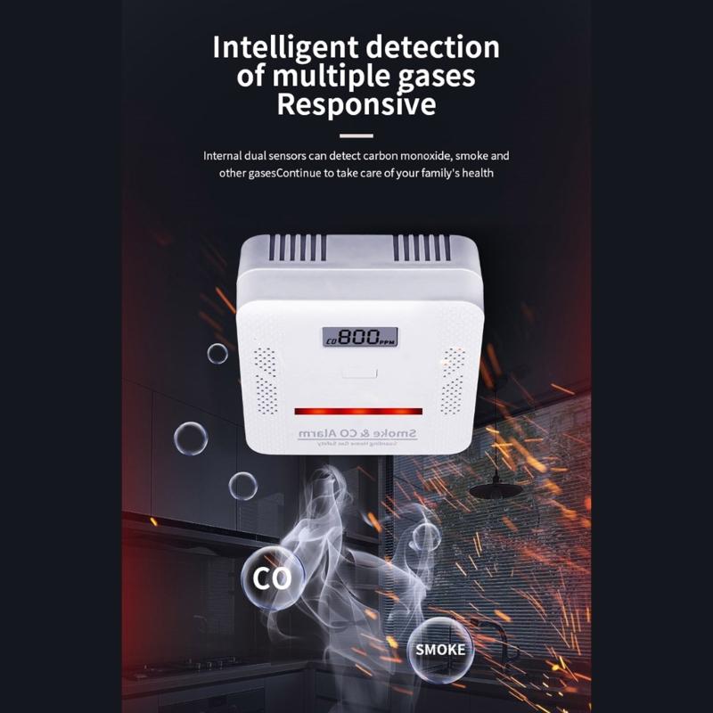 Portability Carbon Monoxide Detector CO Gas Detector With Screen And 90dB Alerts For Indoor Air Quality Protections