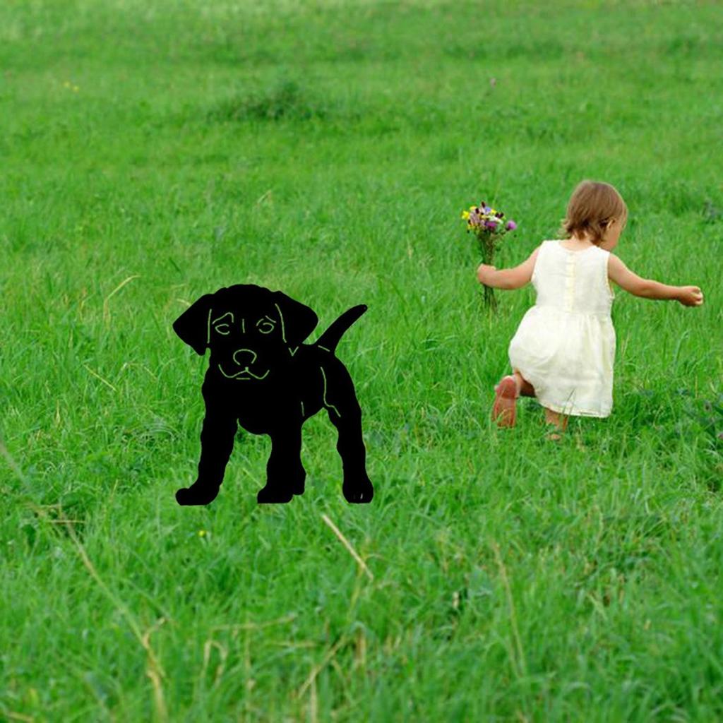 1PCS Acrylic Garden Ornaments Dog Yard Art Backyard Lawn Decor Black