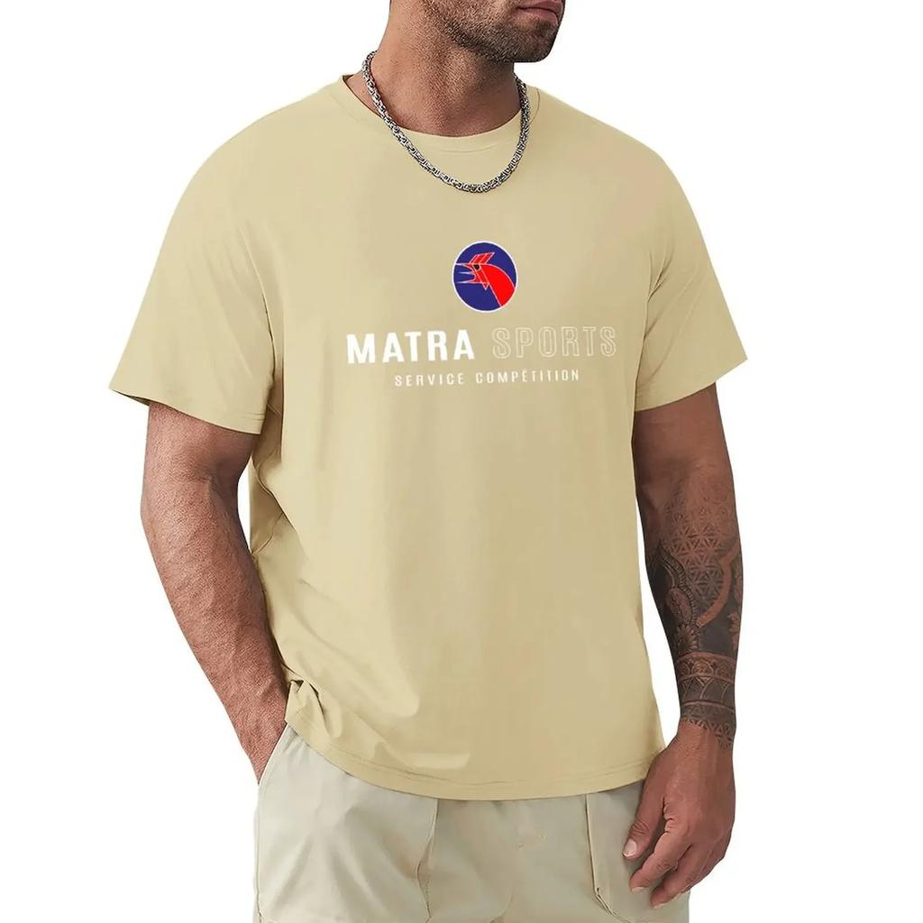 Summer Top Men's Clothing Matra Sports Service Competition Logo 1973 - Colour Print T-shirt Mens Clothing Oversized Summer Tops