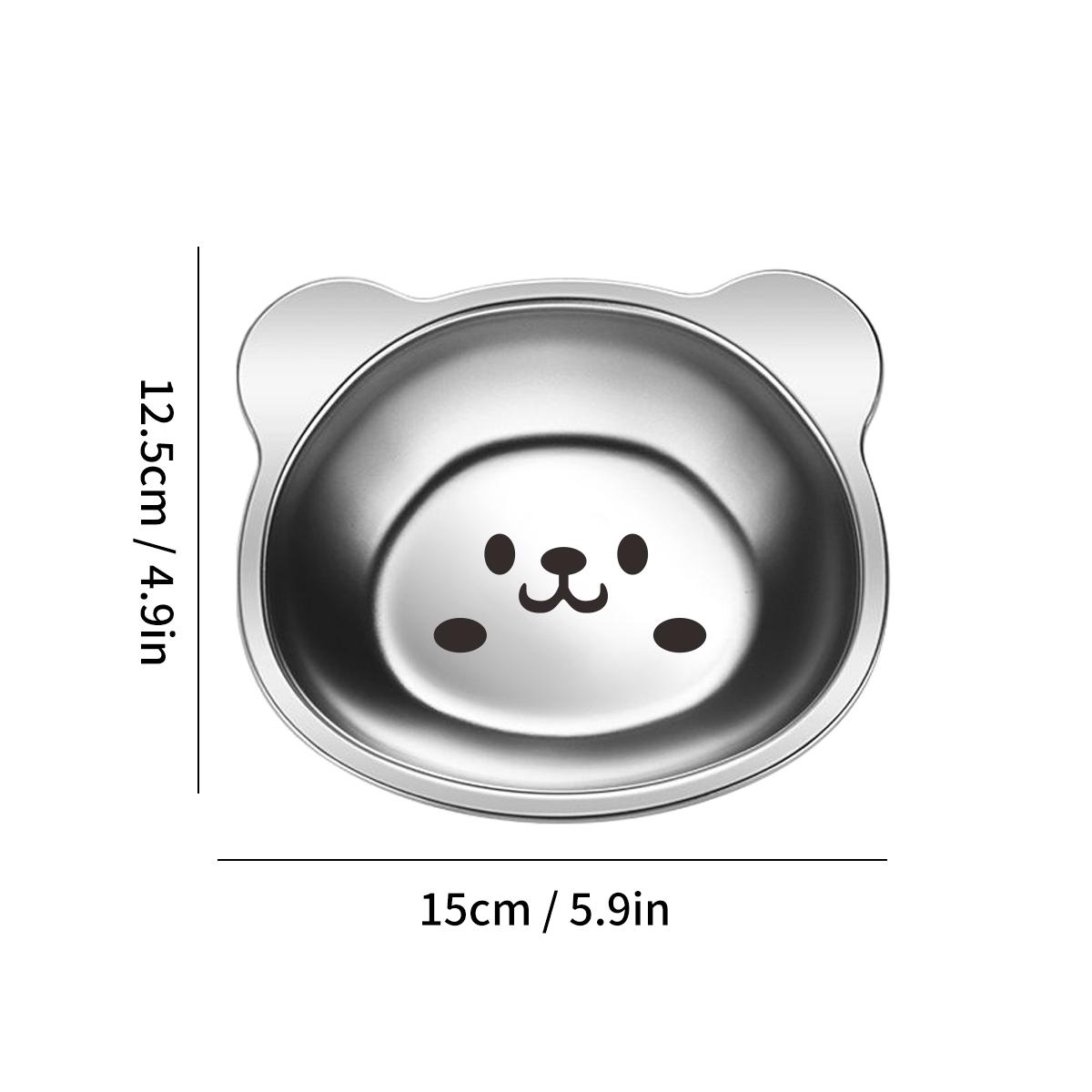 

WORTHBUY Миска для риса из нержавеющей стали 304 с приборами, детская миска для еды, защита от ожогов, милый детский контейнер для еды 450 мл, посуда