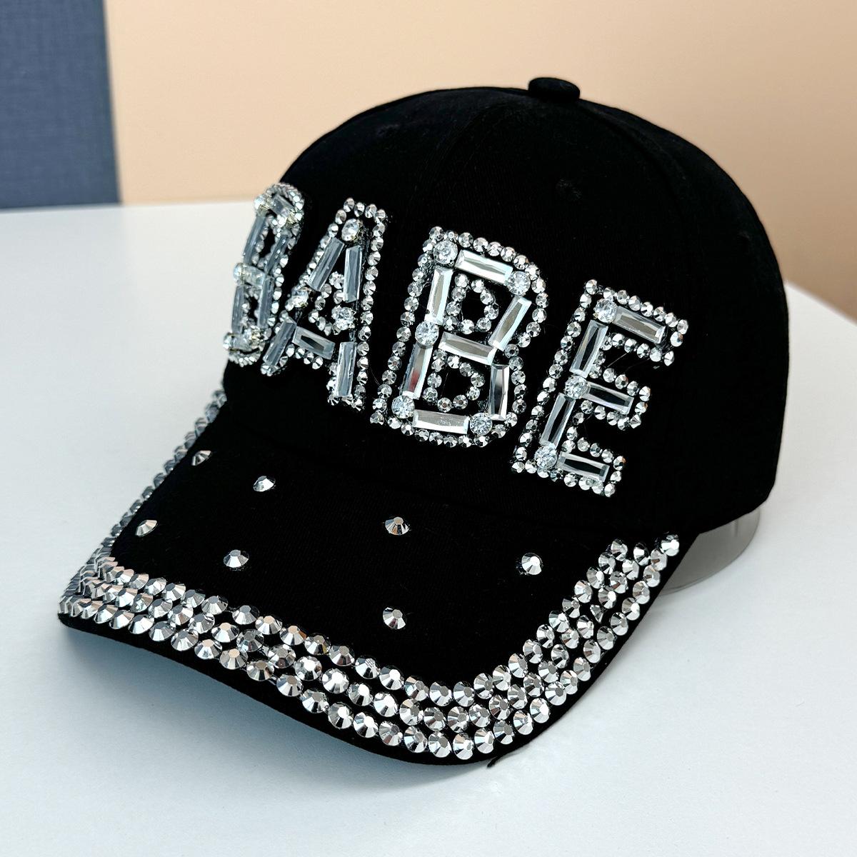 

New handmade rhinestone hat women s spring summer outdoor leisure sunshade cap versatile sunscreen baseball cap Adjustable