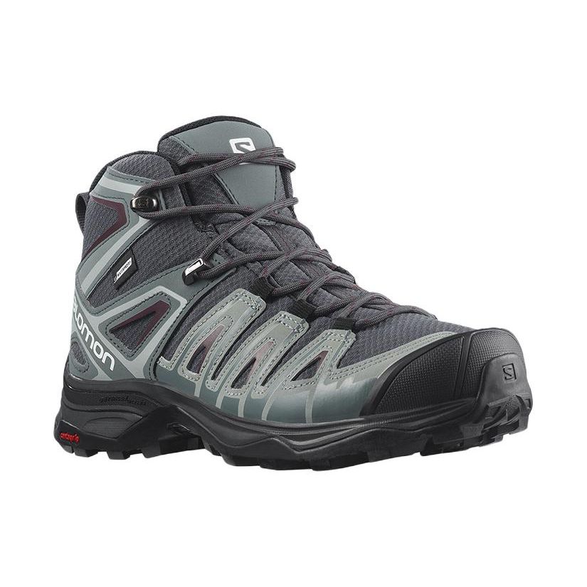 Salomon X Ultra Pioneer Shock Absorbing Slip Resistant Durable Mid Top Outdoor Functional Shoes Women Shoes Ebony 416712