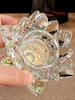 Seven-Color Crystal Lotus Candle Holder for Buddhist Offerings: Eternal Ornament for Home Altar