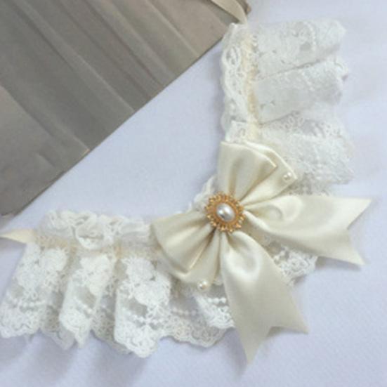 Cat Neckerchief Lace Patchwork Elegant Pet Cat Dog Necklace Bow Bib for Daily Wear