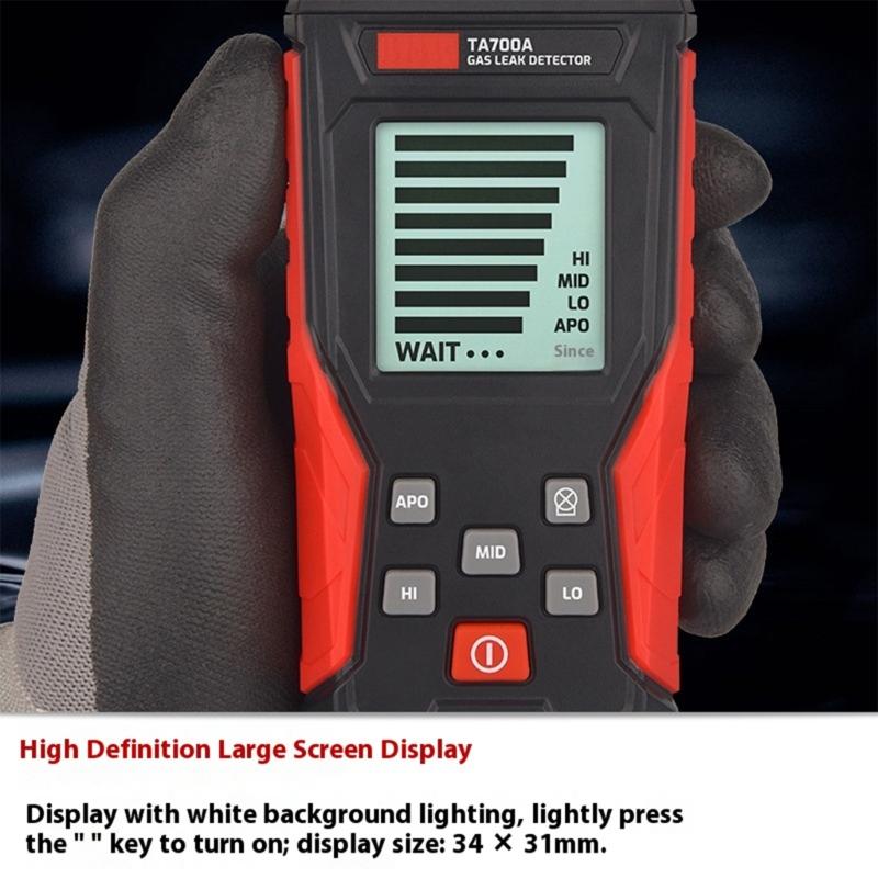Gasleckdetektoren Brennbar 50~10000PPM Schallalarm Gasanalysatoren Gasleckagemessgerät LCD Umweltmessgerät Werkzeug