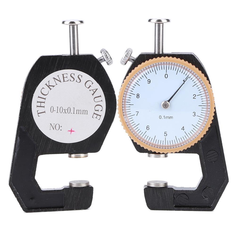 Thickness Gauge Black Portable Accurate Measuring Jewelry Leather Board Equipment 0?10mmFlat Head