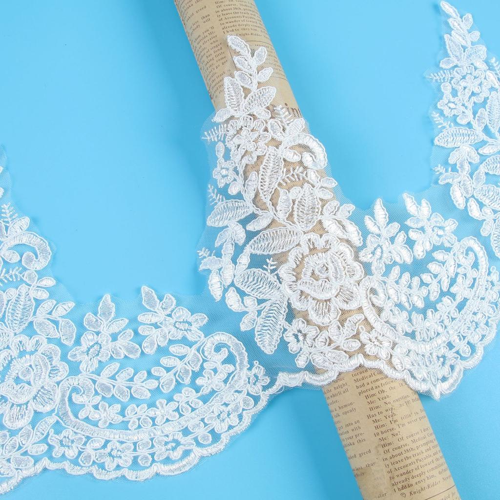 Width 21Cm Beige Car Bone Lace Bridal Jewelry Wedding Dress Veil Watch Jewelry Clothing Accessories Materials