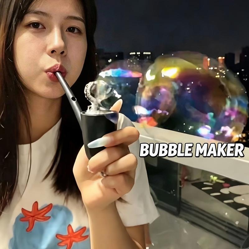 Retro Handheld Outdoor Prank Prop Bubble Blowing Pipe Fun Prank Bubble Machine