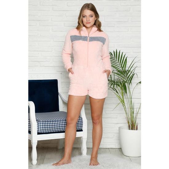 

Женский комбинезон с шортами Akbeniz Welsoft Fleece 8101