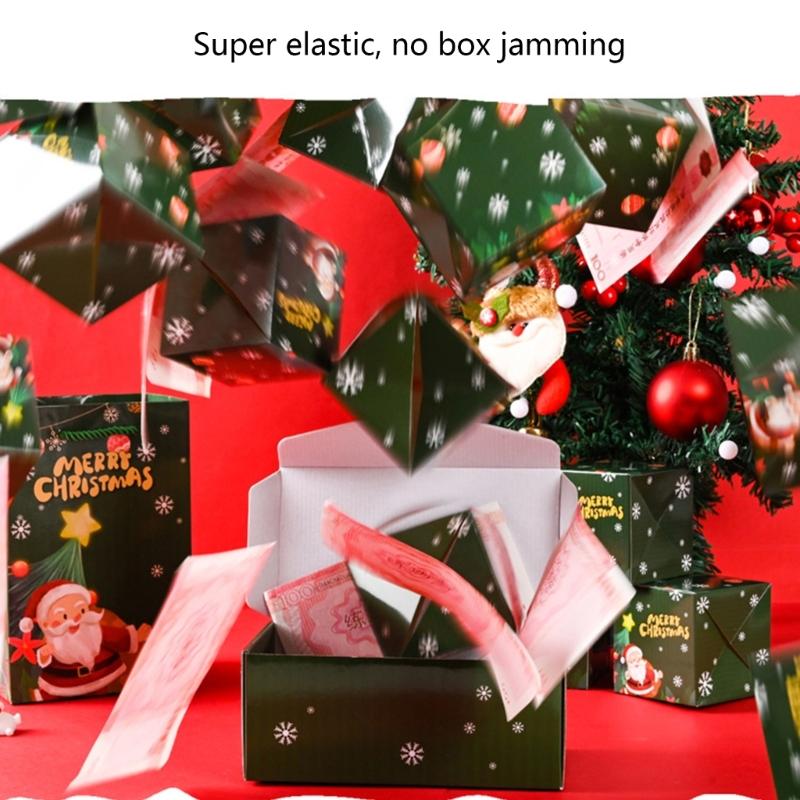 Christmas Popup Gift Box Surprise Fold Designs Paper For Holiday Party Decorations Holiday Accessories