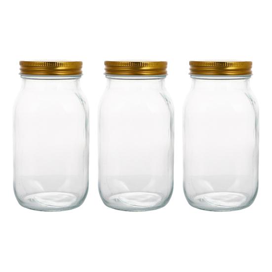 Pot scellé en verre de 300/400/500/650ML avec couvercle hermétique à vis, grande capacité, transparent, multifonctionnel, confiture de fruits, produits secs, noix, céréales, assaisonnement