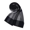 Versatile Plaid Men's Wool Scarf Winter Boys' High-end Dad's Cashmere Warm Scarf 2025 New
