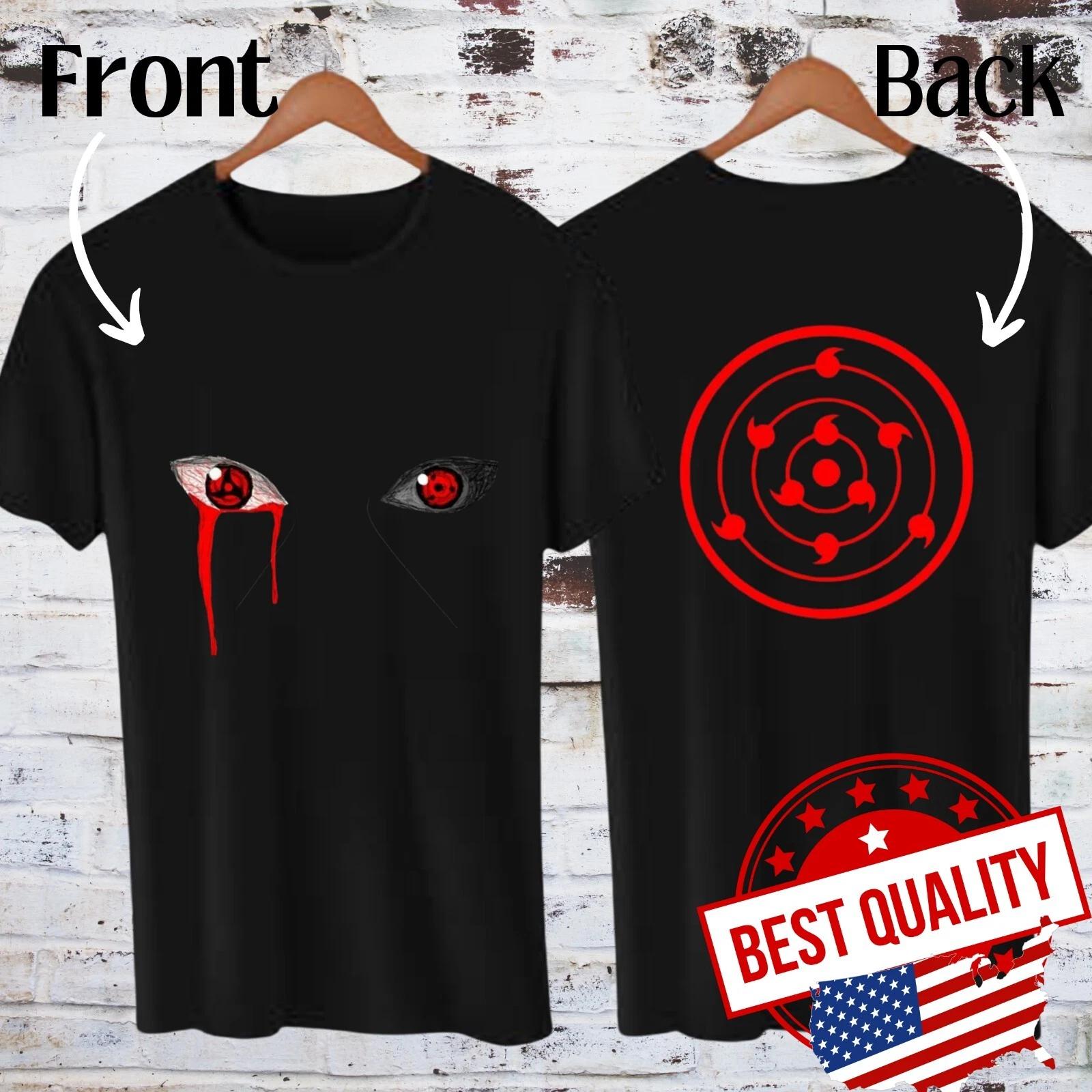 Itachi Amaterasu T shirt Sharingan Uchiha Anime Naruto Manga Japan Sasuke Madara XL