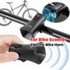 Bike Bell Loud Warning Safety Bell Rechargeable Bicycle Handlebar Alarm Ring Bell 5 Sound Modes Cycling Scooter Bike Accessories