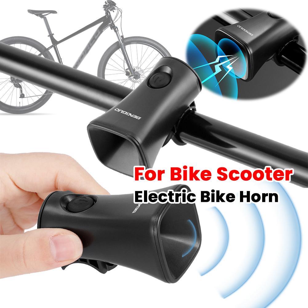 Bike Bell Loud Warning Safety Bell Rechargeable Bicycle Handlebar Alarm Ring Bell 5 Sound Modes Cycling Scooter Bike Accessories