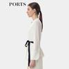 Ports Women's Elegant Scarf Collar Silk Blend Blouse