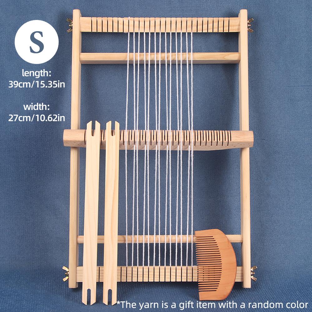 1pc Wood DIY Weaving & Knitting Loom Machine, Wooden Frame Knitted Tool, Making Decoration Tassel Tapestry & Carpet Sewing Tools